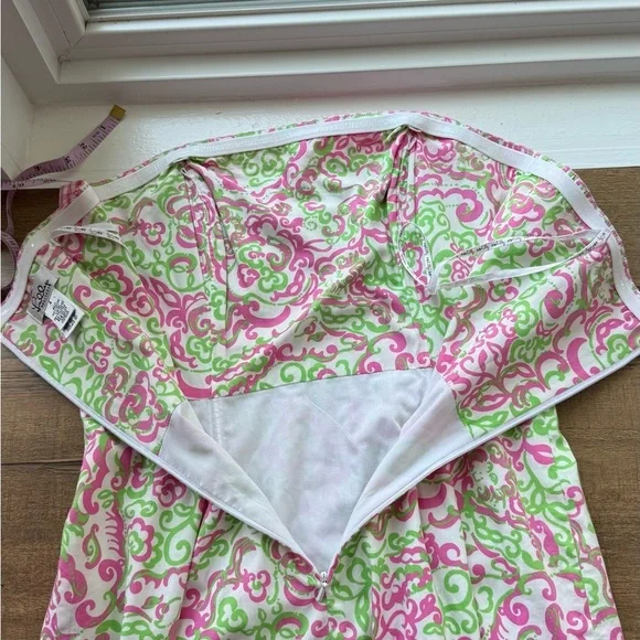 Lilly Pulitzer Sienna Strapless A-line Dress Size 4 Pink Floral Corset Party - Picture 5 of 7